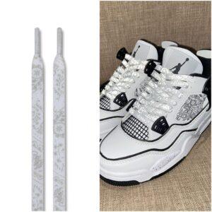 Gorilla Guard Air Jordan 4 White Glow Paisley Laces 473979