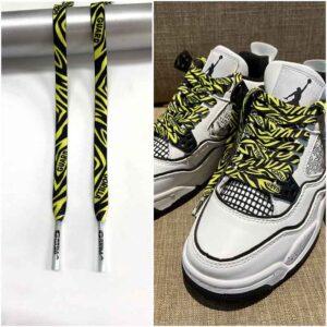 Gorilla Guard Air Jordan 4 Yellow Zebra Laces 473964