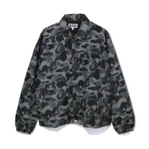 Bomber BAPE ABC Camo Relaxed Coach Jacket Black Black 491446