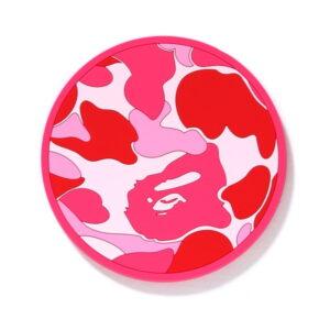 BAPE ABC Camo Rubber Coaster Pink Black 491467