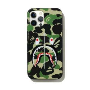 Protective case BAPE ABC Camo Shark iPhone 12/12 Pro Case Green Green 491610