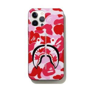 Protective case BAPE ABC Camo Shark iPhone 12/12 Pro Case Pink Pink 491605