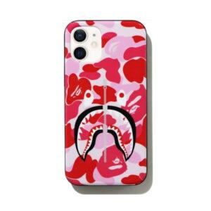 Protective case BAPE ABC Camo Shark iPhone 12 Mini Case Pink Pink 491586