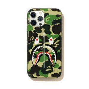 Protective case BAPE ABC Camo Shark iPhone 12 Pro Max Case Green Green 491595