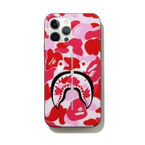 Protective case BAPE ABC Camo Shark iPhone 12 Pro Max Case Pink Pink 491599