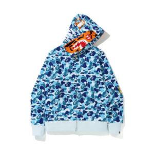 BAPE ABC Camo Tiger Full Zip Hoodie Blue Blue 491778