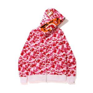 BAPE ABC Camo Tiger Full Zip Hoodie Pink Pink 491762