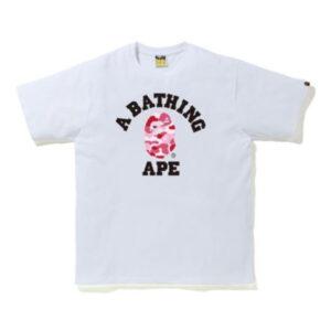 BAPE ABC College Tee White/Pink White/Pink 492144