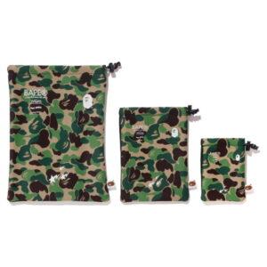 BAPE ABC Gadgets Pouch Set (FW19) Green Camo White 492519