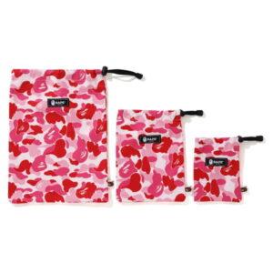 Set of cases for gadgets BAPE ABC Pouch (Set of 3) Pink Pink 492971