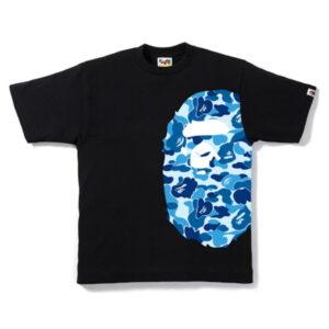 BAPE ABC Side Big Ape Head Tee Black/Blue Orange 493376