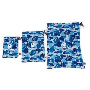 Protective cases for gadgets BAPE Abc Camo Pouch Gadgets Set Light Blue Blue 490286