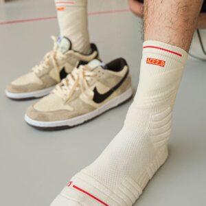 Sports socks Ehot Ace Beige-Red Crew Socks 502410