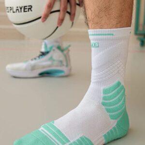 Sports socks Ehot Ace White-Green Crew Socks Black 502271