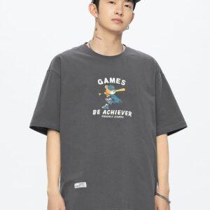 Ehot Baseball Achiever Gray T-Shirt Black 492211