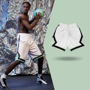 Basketball Shorts Ehot Black-Mint Lines White Shorts 491510