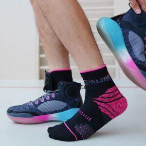 Sports socks Ehot Black-Pink Spalding Quarter Socks 501953