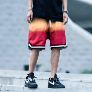 Basketball Shorts Ehot Gradient Orange-Red Shorts Black 492088