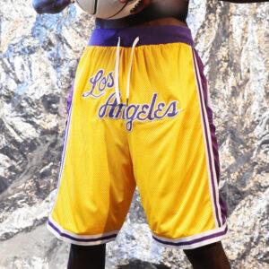 Ehot Los Angeles Lakers Yellow Shorts 491934