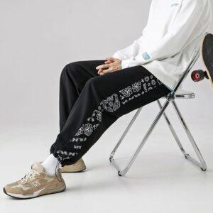 Sweatpants Ehot Paisley Black Pants White 498577