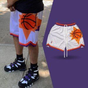 Basketball Shorts Ehot Phoenix Suns White Shorts 491044