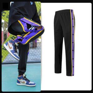 Basketball Pants Ehot Purple-Yellow Buttons Pants 500887