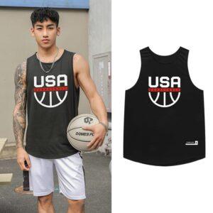 Sports jersey Ehot USA Black Jersey Gold 492999