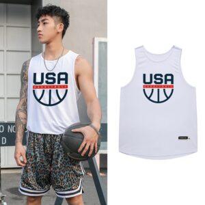 Sports jersey Ehot USA White Jersey Black 492990