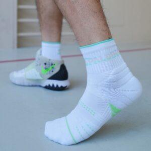 Sports socks Ehot White-Green Spalding Quarter Socks Grey 501817