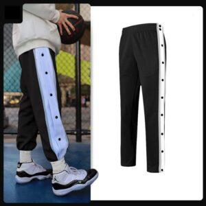 Basketball Pants Ehot White-Grey Buttons Pants Black 500948