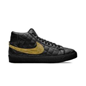 Supreme x Nike Zoom Blazer Mid QS SB Triple Black Blue DV5078 001