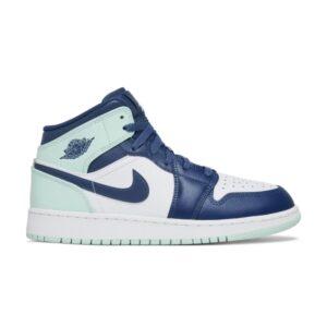 Air Jordan 1 Mid GS Blue Mint 554725 413