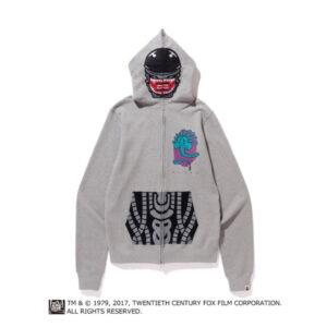 BAPE Alienface Full Zip Hoodie Gray Gray 502989