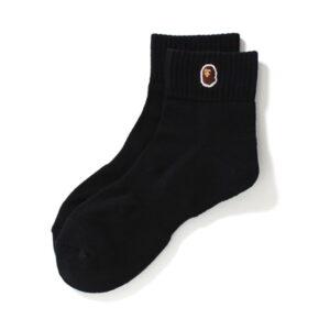 Sports socks BAPE Ankle Socks Black White 511046