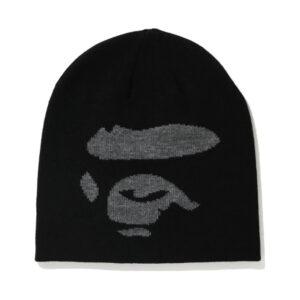 BAPE Ape Face Knit Cap Black Black 513784