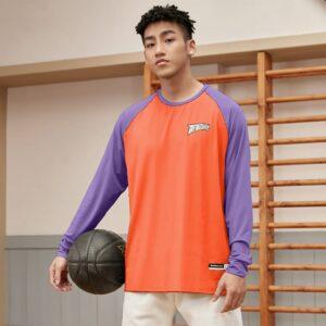 T-Shirt Ehot Colorblock Orange-Purple Longsleeve 514530