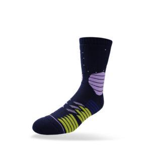 Ehot Constellation Black-Purple Crew Socks 505264