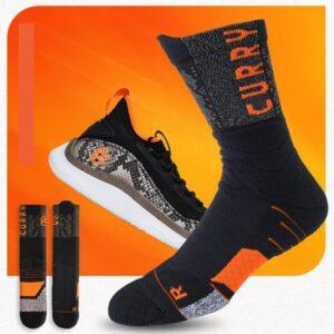 Sports socks Ehot Curry Orange-Black Quarter Socks 504084