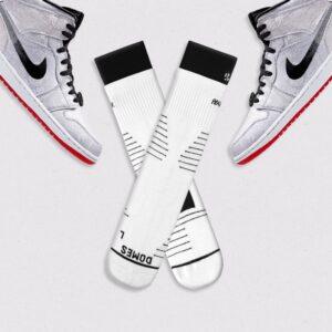 Sports socks Ehot Double White-Black Crew Socks 507513