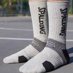 Sports socks Ehot Spalding Wave Gray Crew Socks 504086