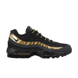 Nike Air Max 95 Premium Metallic Gold Sneakers Black 538416 007