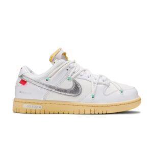 Sneakers Off-White x Nike Dunk Low Lot 01 of 50 White/Metallic Silver/Butter DM1602 127