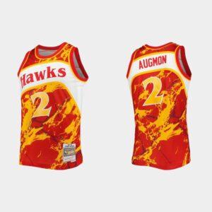 Basketball Jersey 1991-92 Atlanta Hawks #2 Stacey Augmon Red Marble HWC Limited Jersey 521183