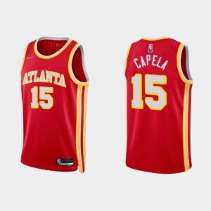 Basketball Jersey 2021-22 Atlanta Hawks #15 Clint Capela 75th Anniversary Diamond Icon Red Jersey 532379