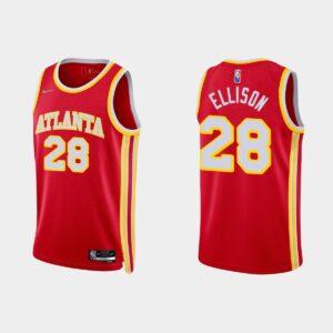 Basketball Jersey 2021-22 Atlanta Hawks #28 Malik Ellison 75th Anniversary Icon Red Jersey 531461