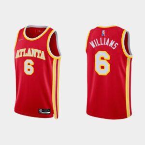 Basketball Jersey 2021-22 Atlanta Hawks #6 Lou Williams 75th Anniversary Icon Diamond Red Jersey 535036