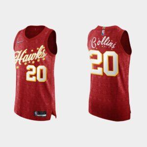 2021 Atlanta Hawks #20 John Collins 75th Christmas Red Authentic Jersey Basketball Jersey 532336