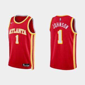 2022-23 Atlanta Hawks #1 Jalen Johnson Icon Edition Red Jersey Basketball Jersey 520134