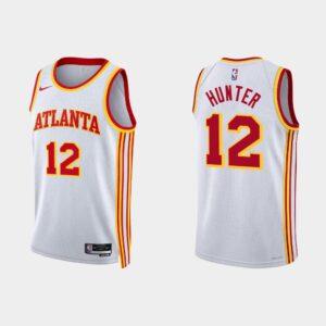 2022-23 Atlanta Hawks Basketball Jersey #12 De'Andre Hunter Association White Jersey 520522