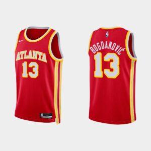 Basketball Jersey 2022-23 Atlanta Hawks #13 Bogdan Bogdanovic Icon Edition Red Jersey 520085